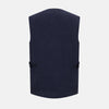 View 3 of product Navy Linen Twill Waistcoat
