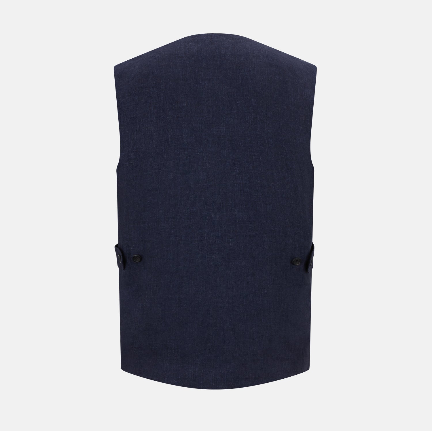 View 3 of product Navy Linen Twill Waistcoat