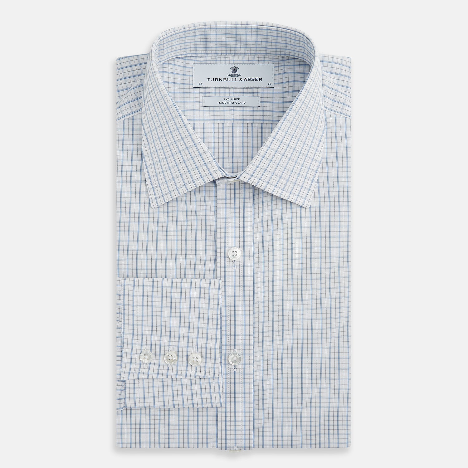 View 5 of product Sky Blue Combination Graph Check Mayfair Shirt