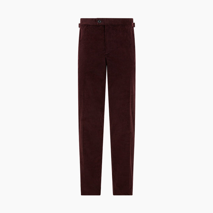 Burgundy Corduroy Henry Trousers Image 7