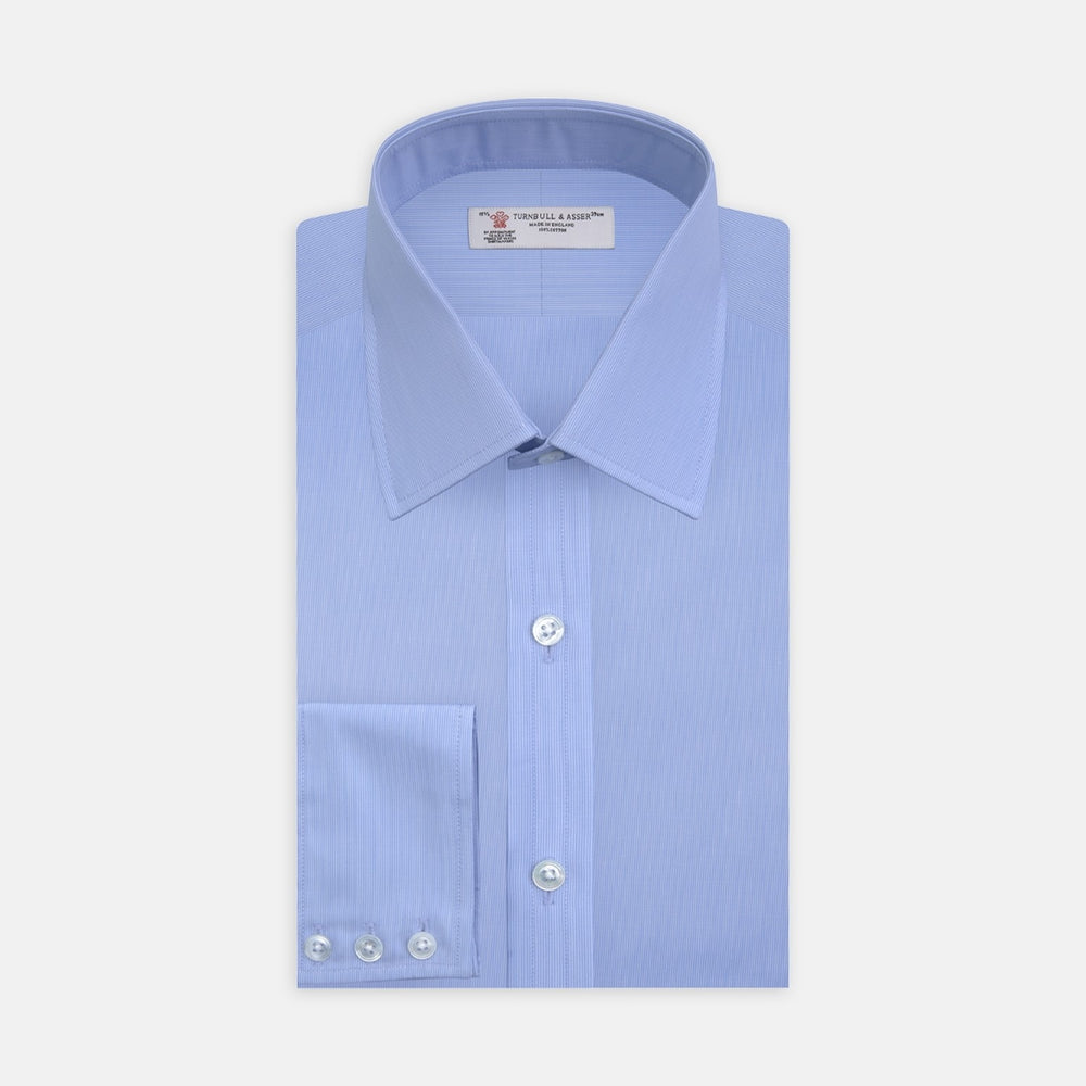 Light Blue Fine Stripe Cotton Fabric