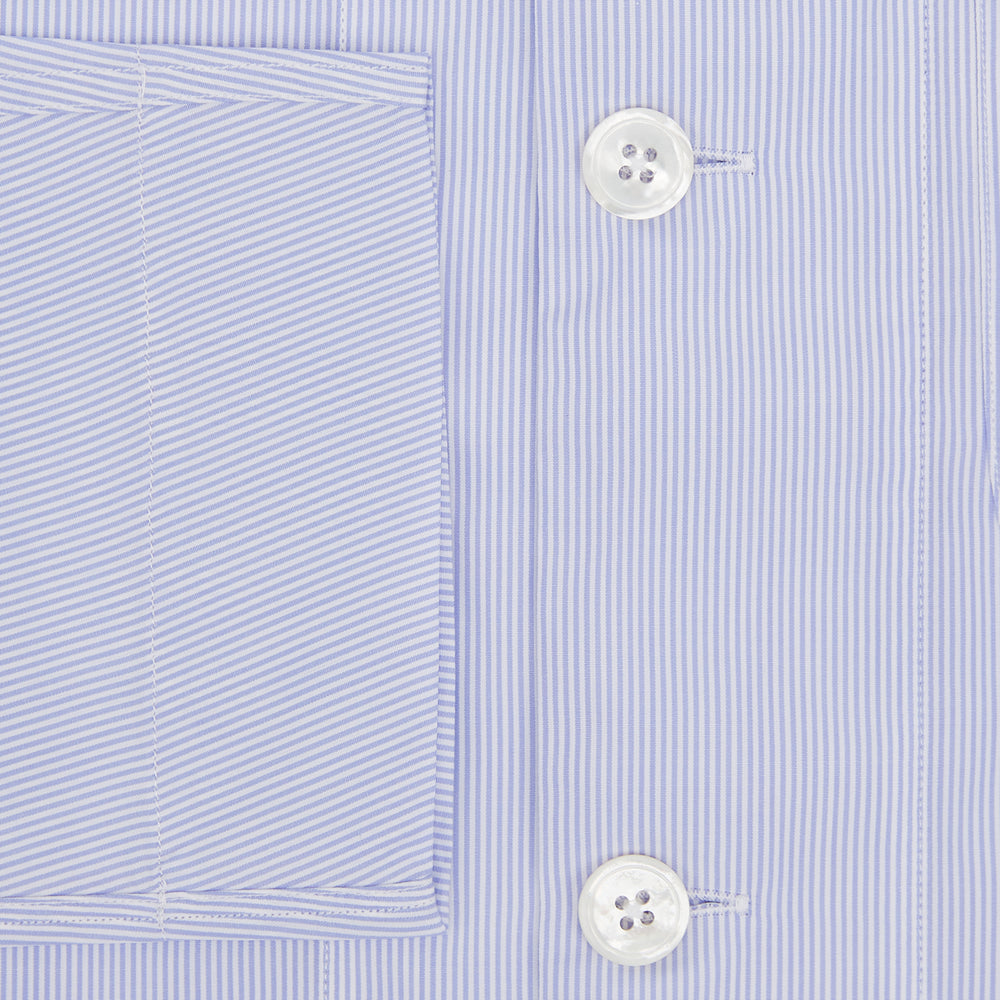 Pale Blue Hairline Stripe Pyjama Shirt