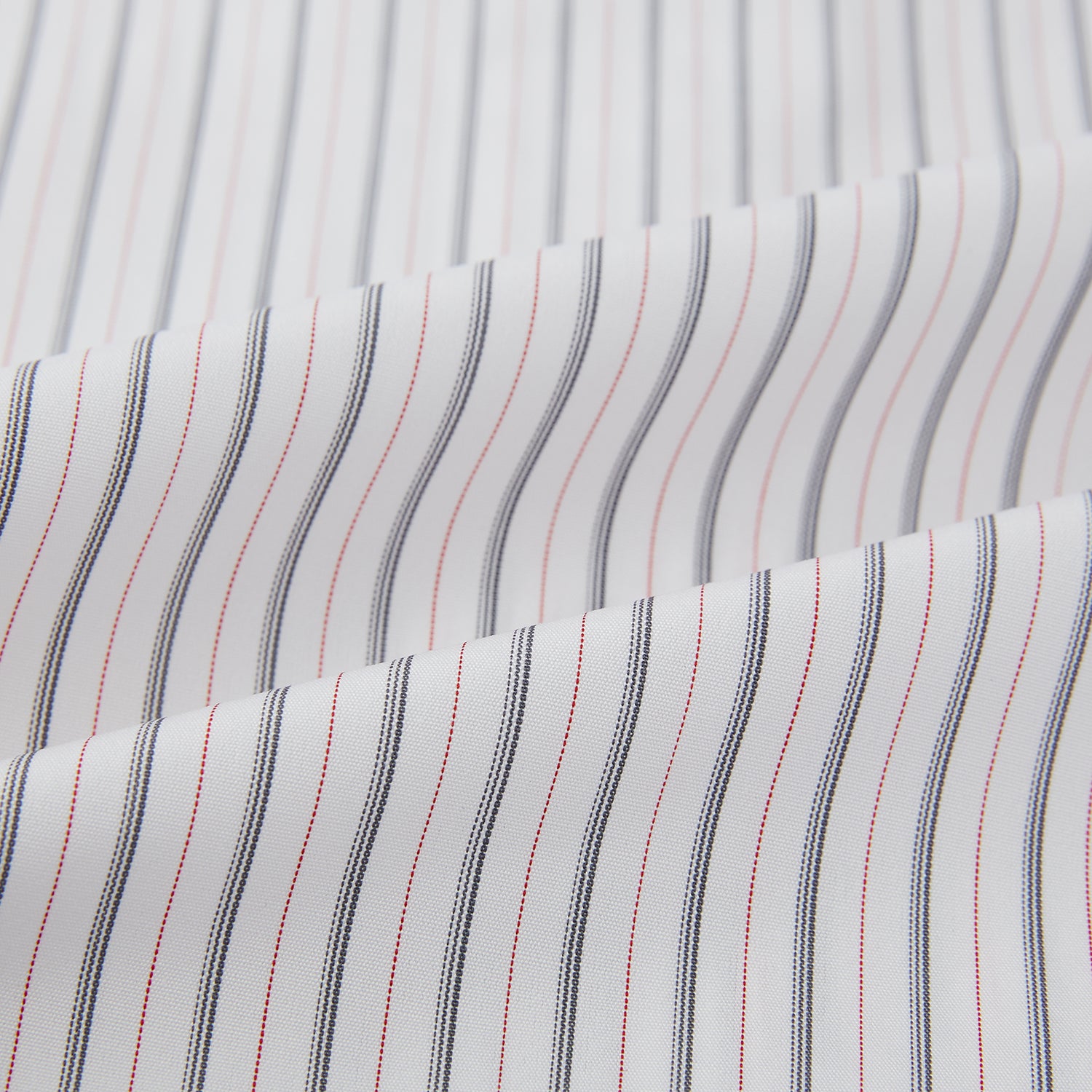 View 6 of product Midnight Blue and Red Ticking Stripe Mayfair Shirt
