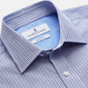 View 3 of product Blue Multi Stripe Cotton RE-PURPOSE Weekend Fit Finch Shirt