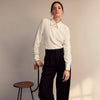 View 10 of product Cream Silk Tailored Bianca Shirt