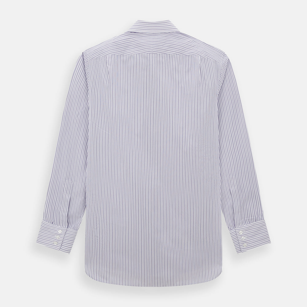 Purple Ticking Stripe Mayfair Shirt