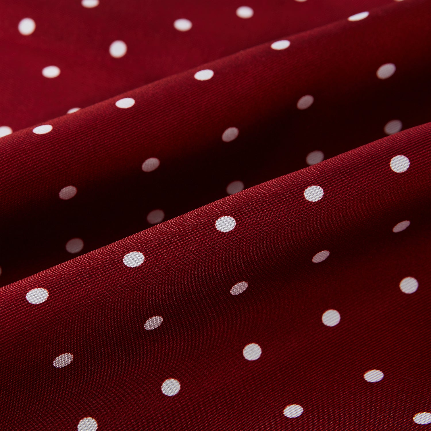 View 3 of product Burgundy and White Spotted Silk Scarf