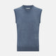 Avio Blue Cashmere V-neck Vest