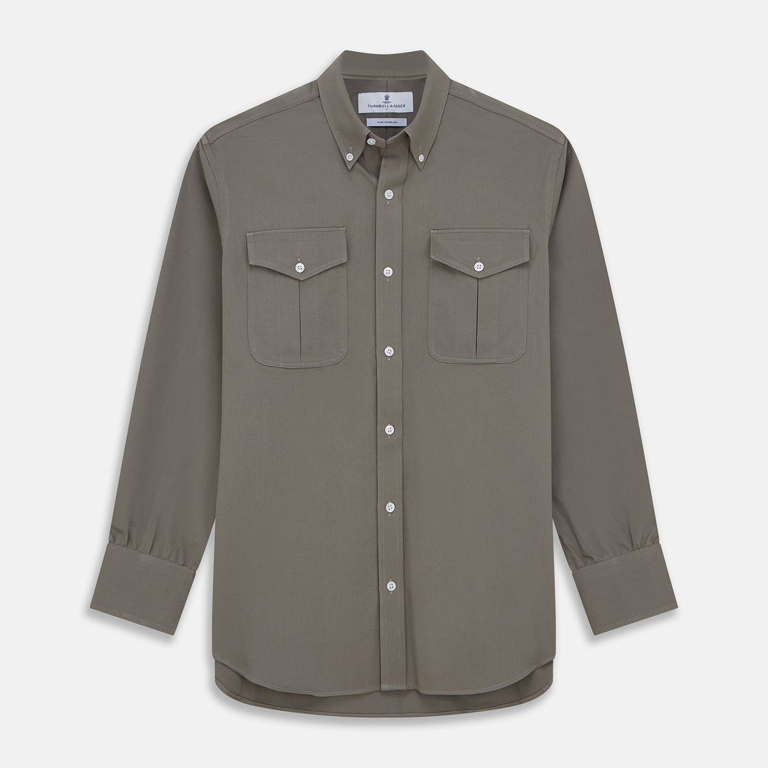 View 1 of product Dusty Sage Cotton Drill Weekend Fit Nevis Shirt