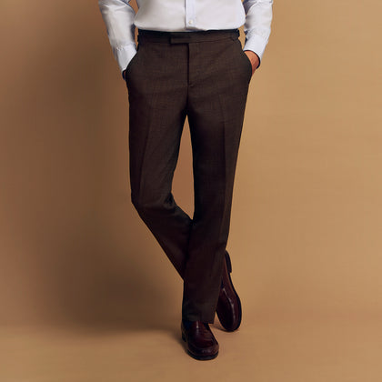 Brown Puppytooth Wool Jonathan Trousers Image 3