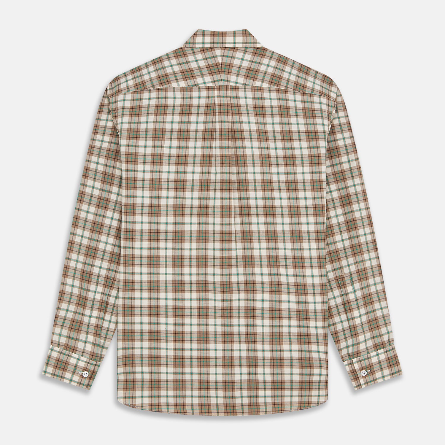 View 5 of product Green and Oatmeal Cotton Weekend Fit Langston Shirt