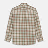 Green and Oatmeal Cotton Weekend Fit Langston Shirt