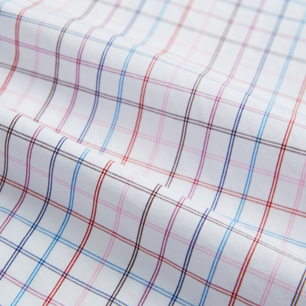 Pink Multi Double Grid Check Mayfair Shirt