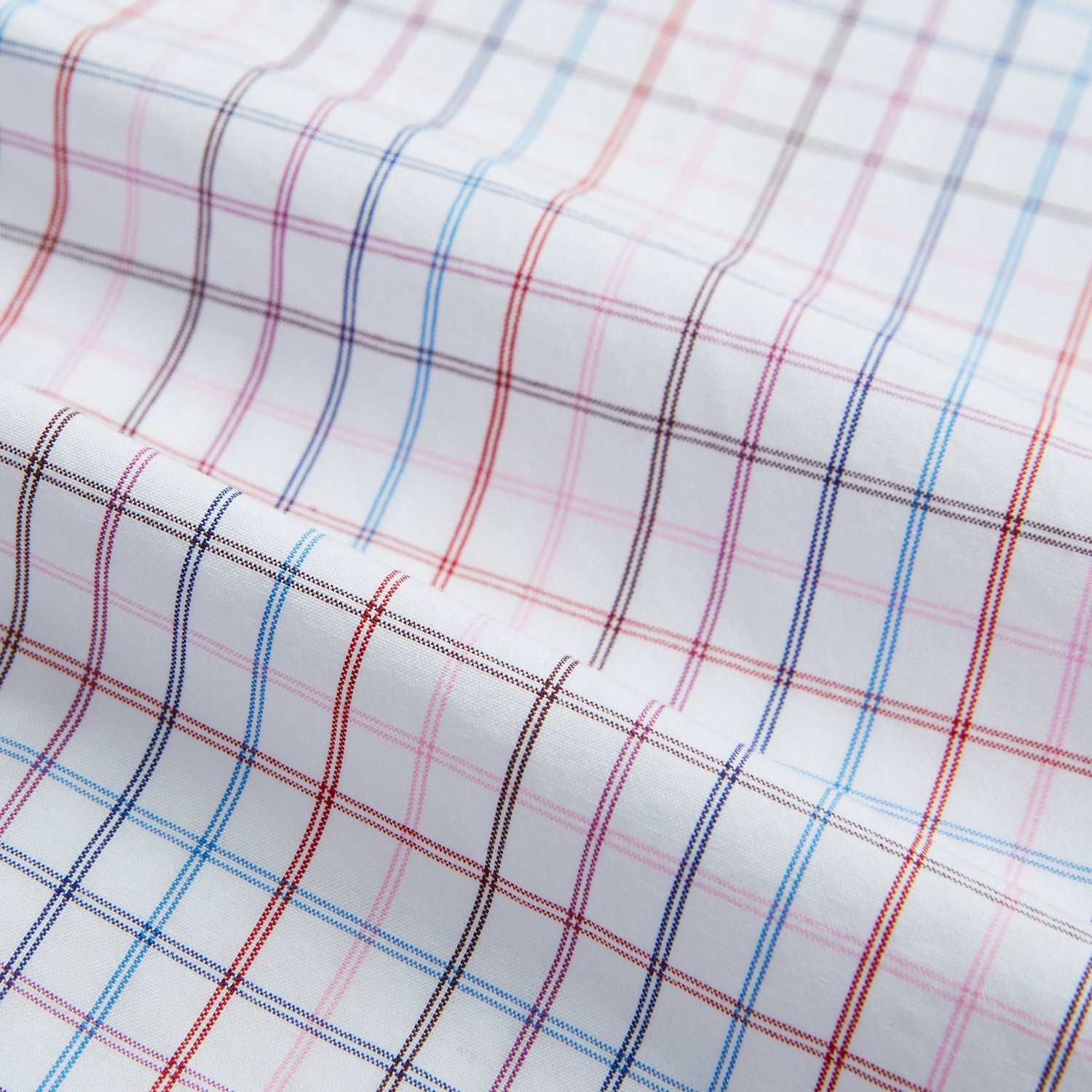 View 4 of product Hand Rolled Multi Graph Check Handkerchief