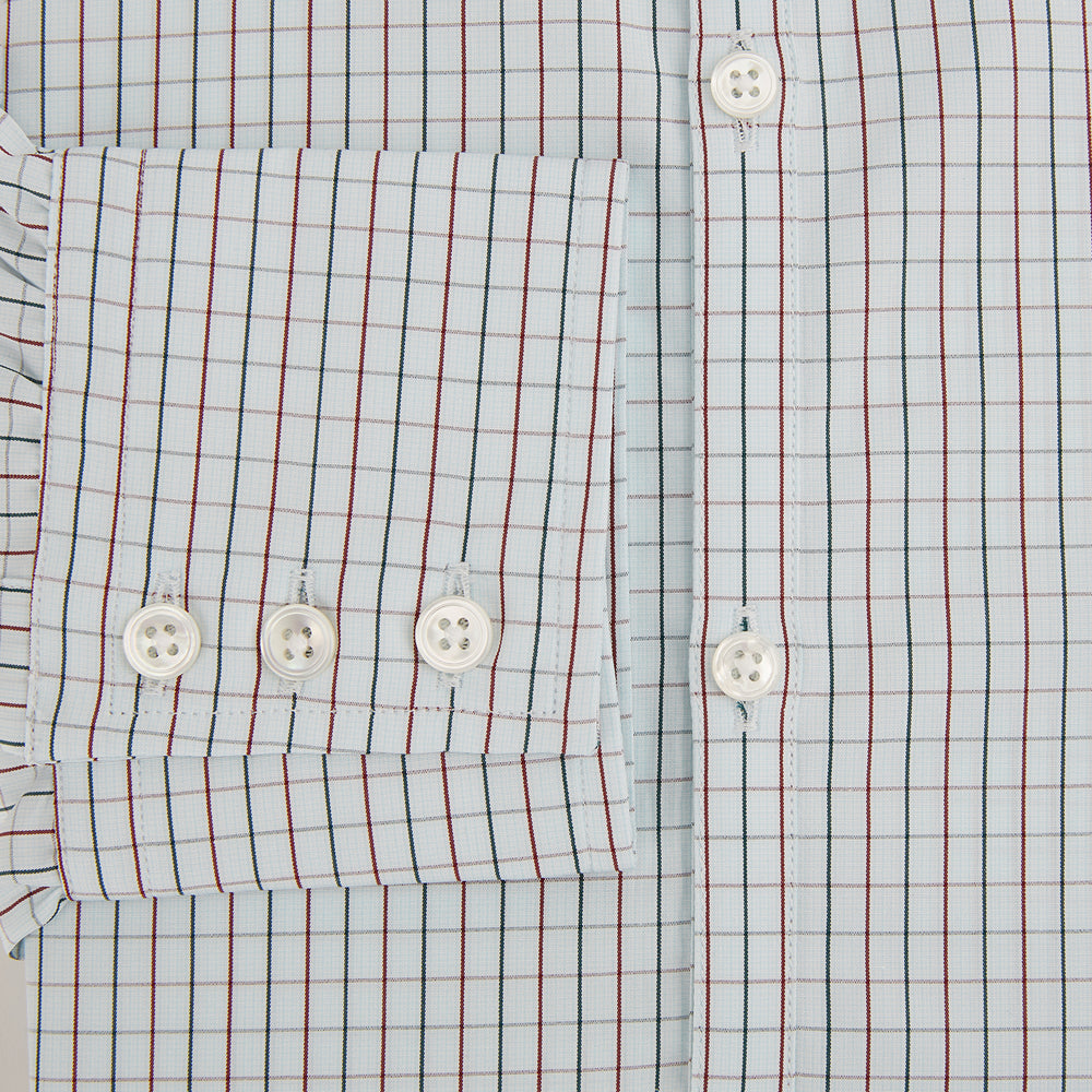 Forest Melange and Red Overlay Grid Check Westminster Shirt