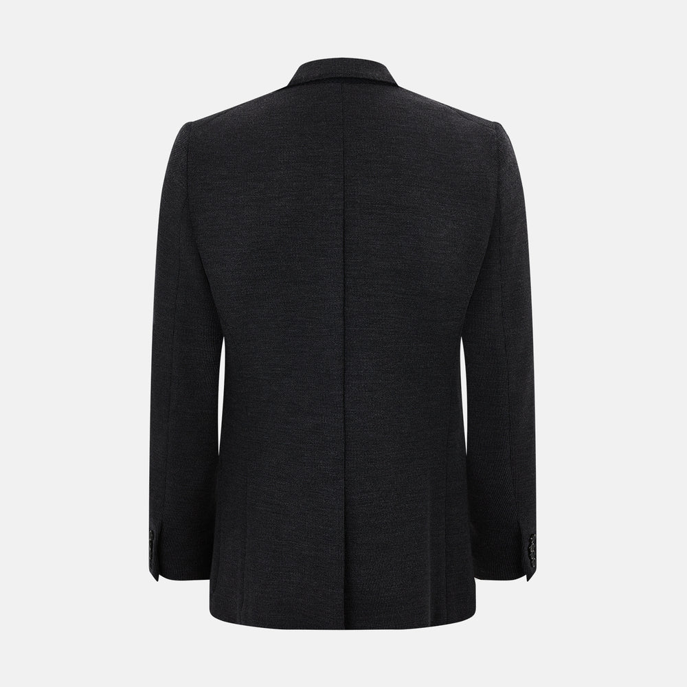 Charcoal Knitted Oxford Blazer