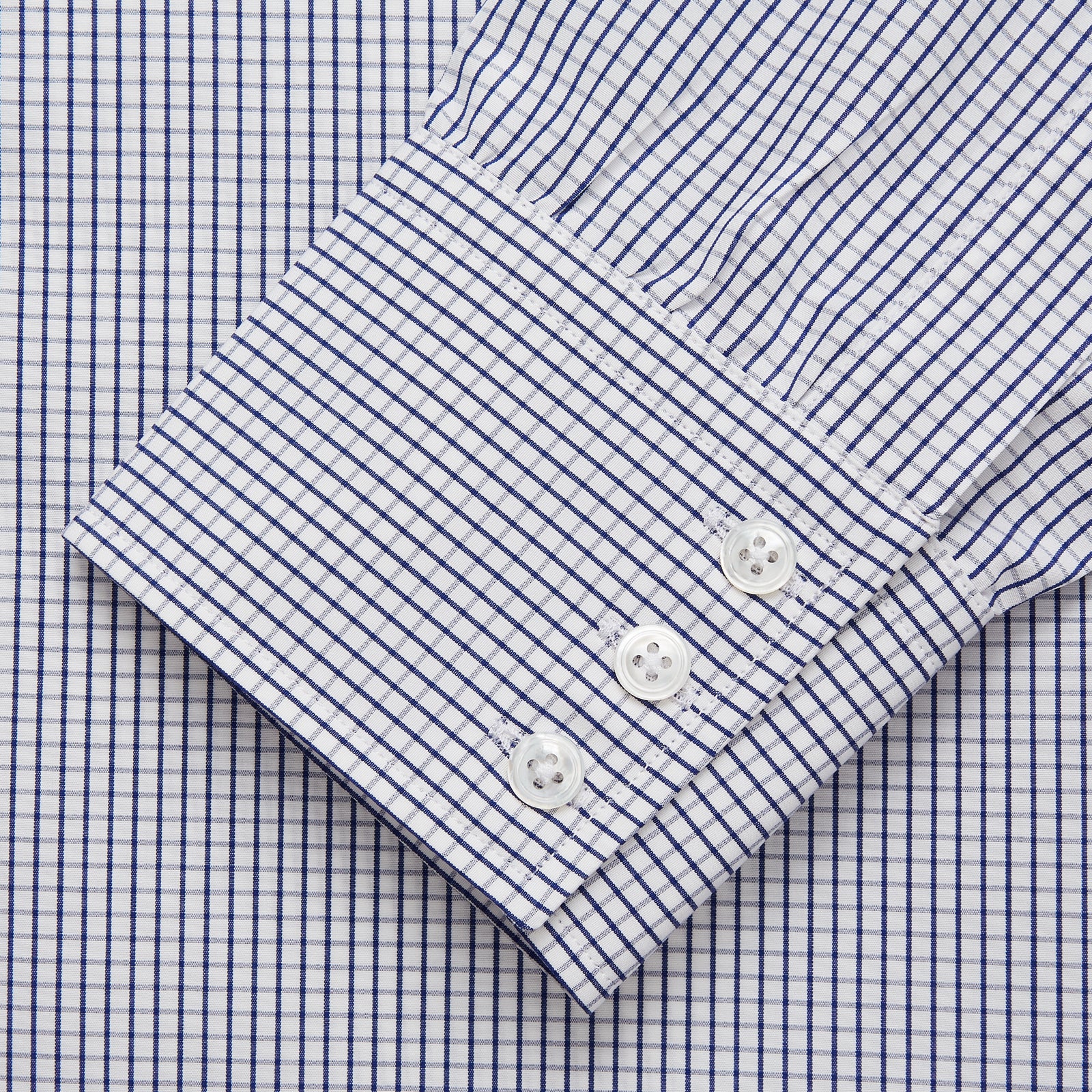View 2 of product Navy Check Cotton Regular Fit Mayfair Shirt