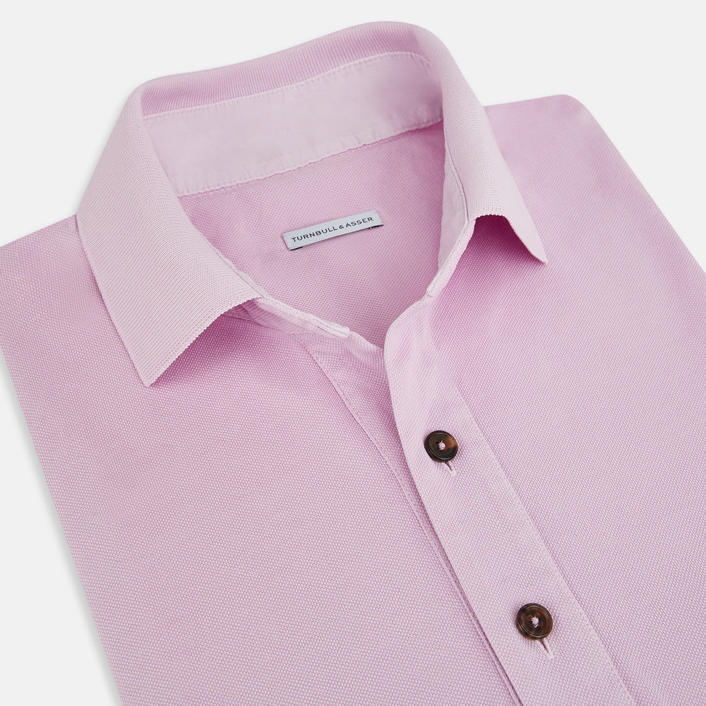 slim fit dress slacks Shop Pink Houndstooth Cotton Blend Dress Shirt main image 1