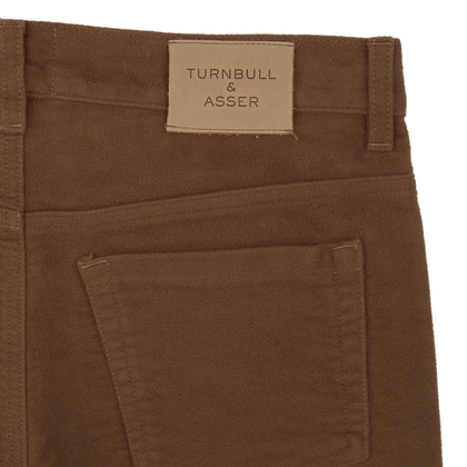 Yellow Cotton Plain 5 Pocket Jeans Image 3
