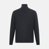 View 3 of product Smoke Grey Half-Zip Cashmere Jumper