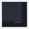 View 3 of product Navy and Grey Stripe Silk Pocket Square