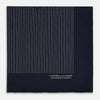 Navy and Grey Stripe Silk Pocket Square