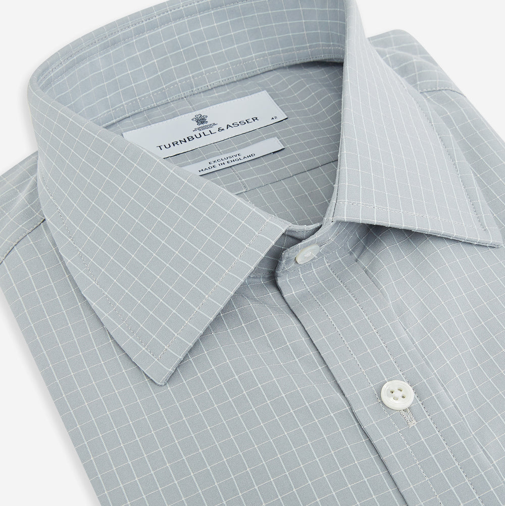 Pale Blue Fine Check Mayfair Shirt