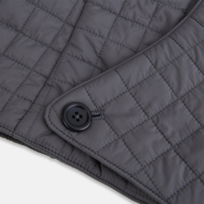 Shadow Grey Quilted Hood with Neck Warmer Image 4