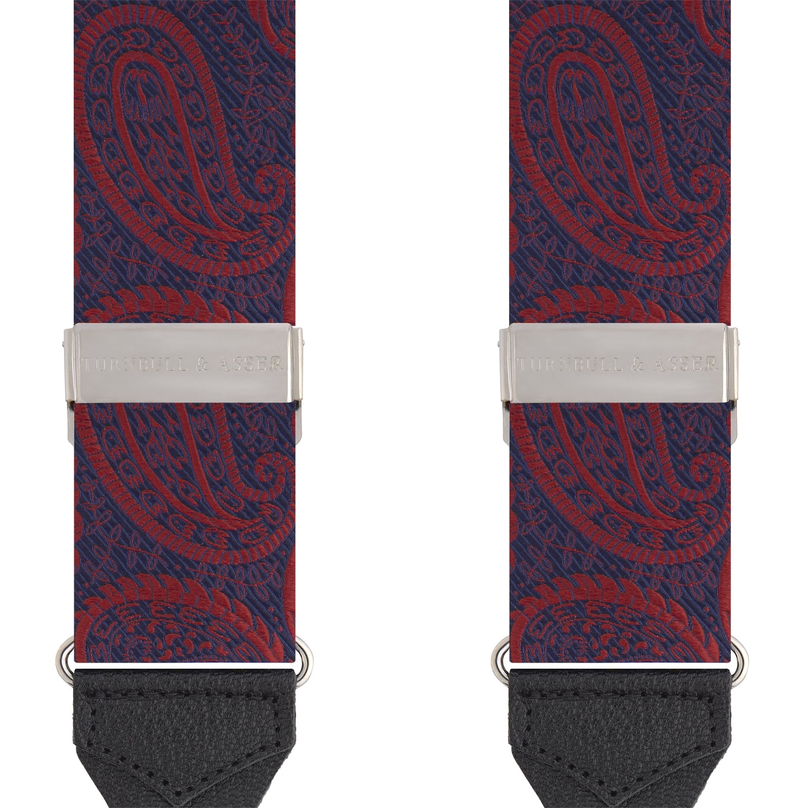 View 2 of product Red Jacquard Silk Paisley Braces