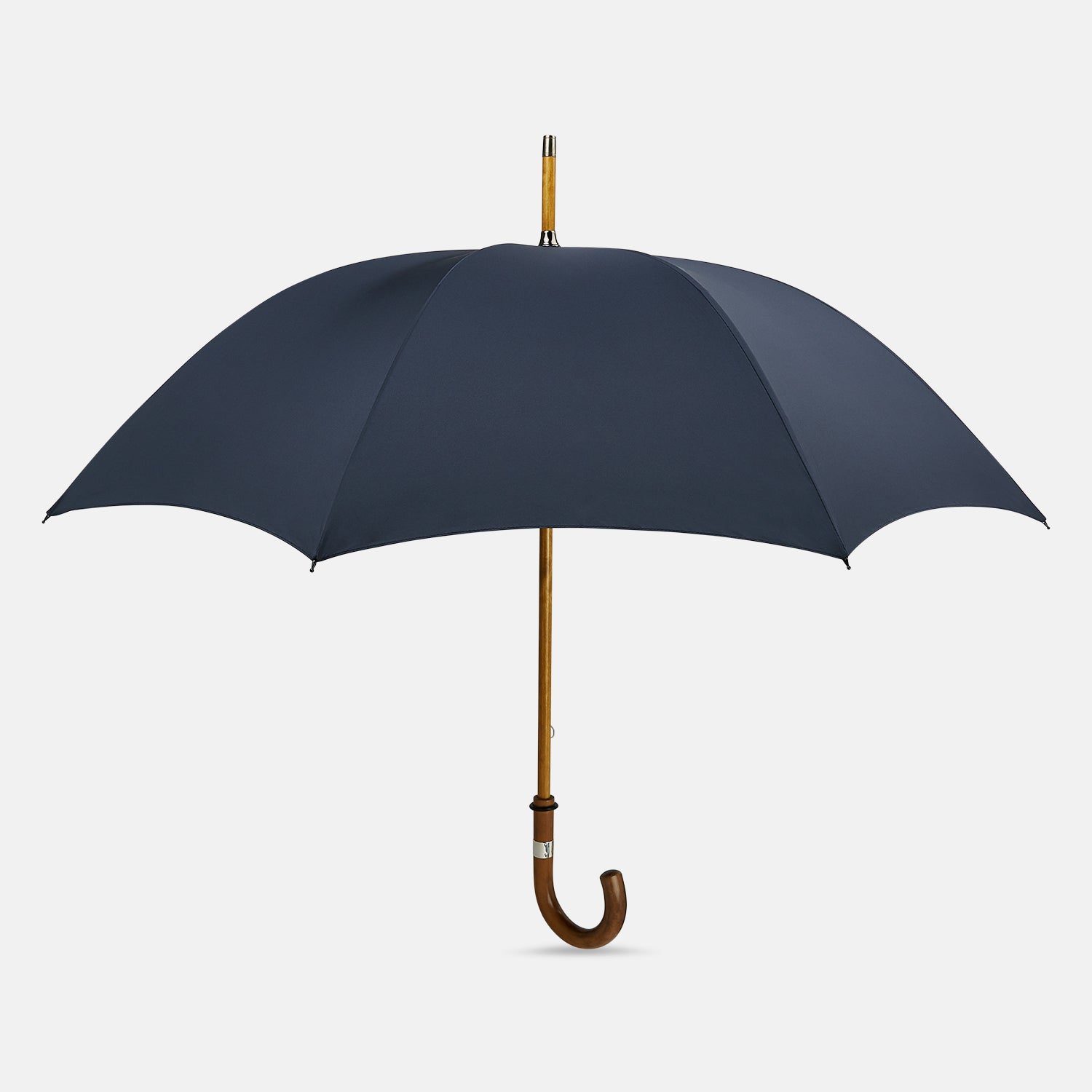 View 1 of product Navy Traveller Umbrella with Malacca Crook Handle