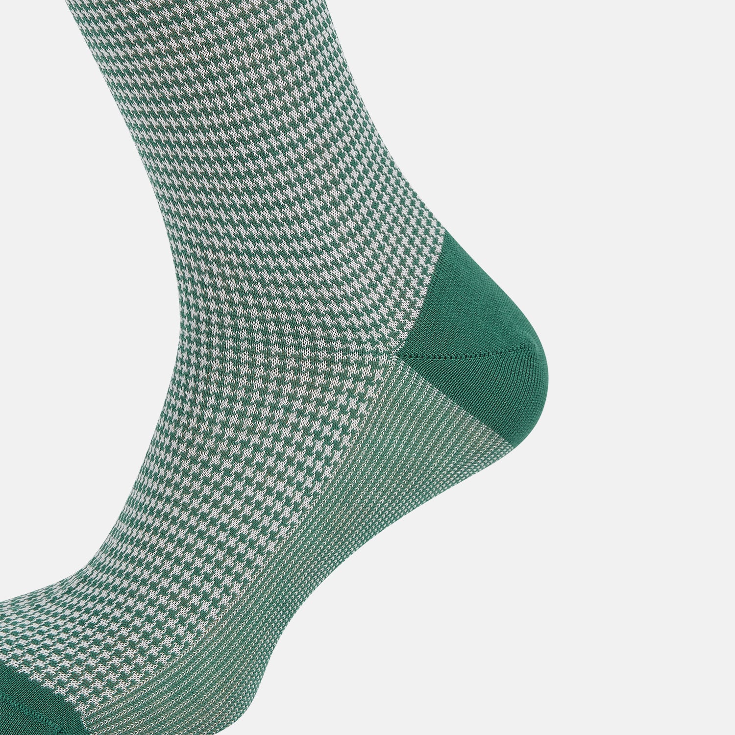 View 4 of product Ivory Houndstooth Mid-Length Socks