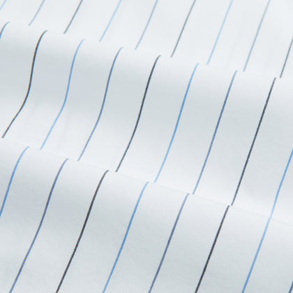 Blue Wide Pinstripe Mayfair Shirt Image 5