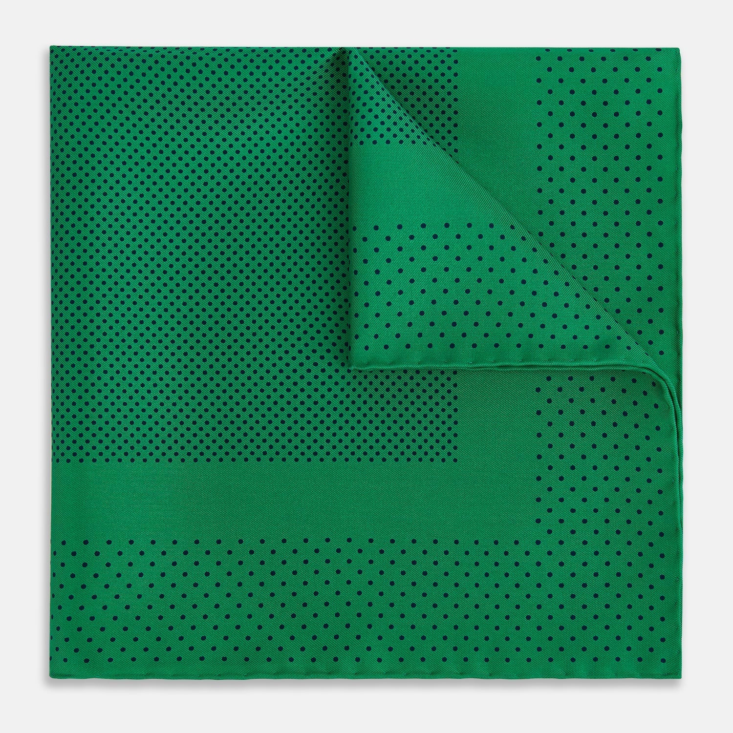 View 1 of product Green Dot Silk Pocket Square