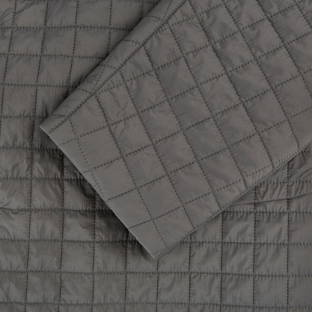 Fulham Shadow Grey Single-Breasted Quilted Blazer