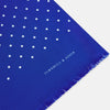 View 2 of product Royal Blue and White Spotted Silk Scarf