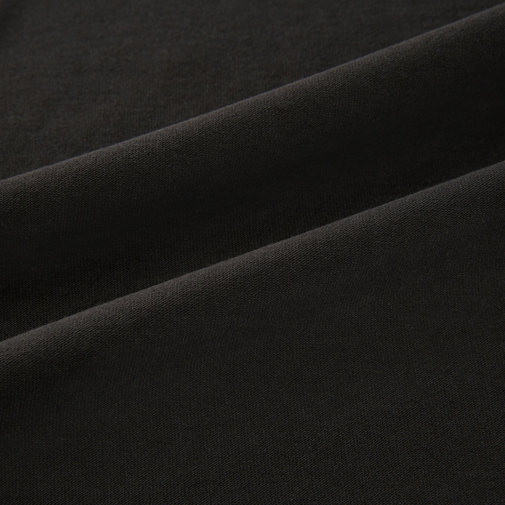 The Turnbull & Asser Dark Chocolate Long-Sleeve T-shirt features a minimalist crew neck design with no visible logos or patterns, shown laid flat on a white background for a versatile, understated look.