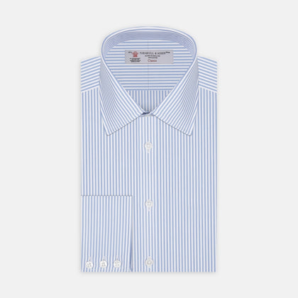 Light Blue Bengal Stripe Cotton Fabric