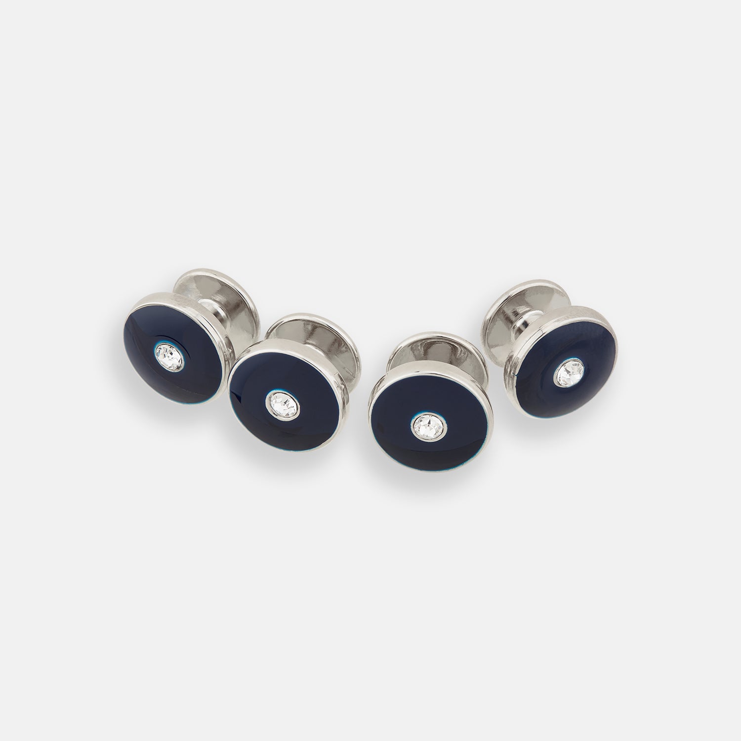 View 1 of product Navy Gemstone Circle Dress Studs