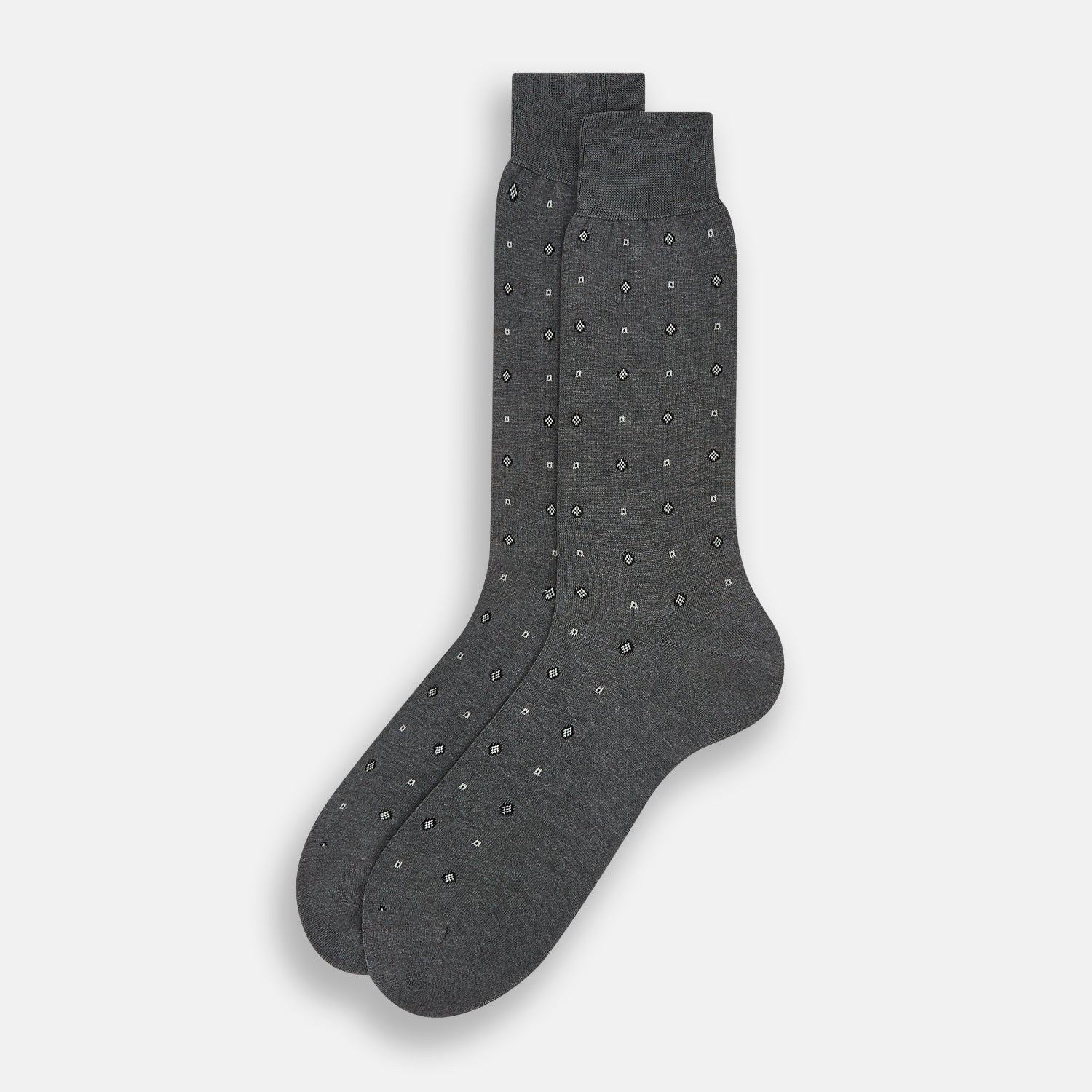 View 2 of product Grey Patterned Mid-Length Socks
