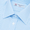 Light Blue Bengal Stripe Shirt with T&A Collar and Double Cuffs