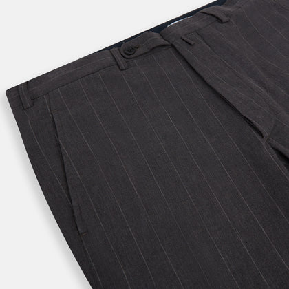Dark Chocolate Striped Edmund trousers