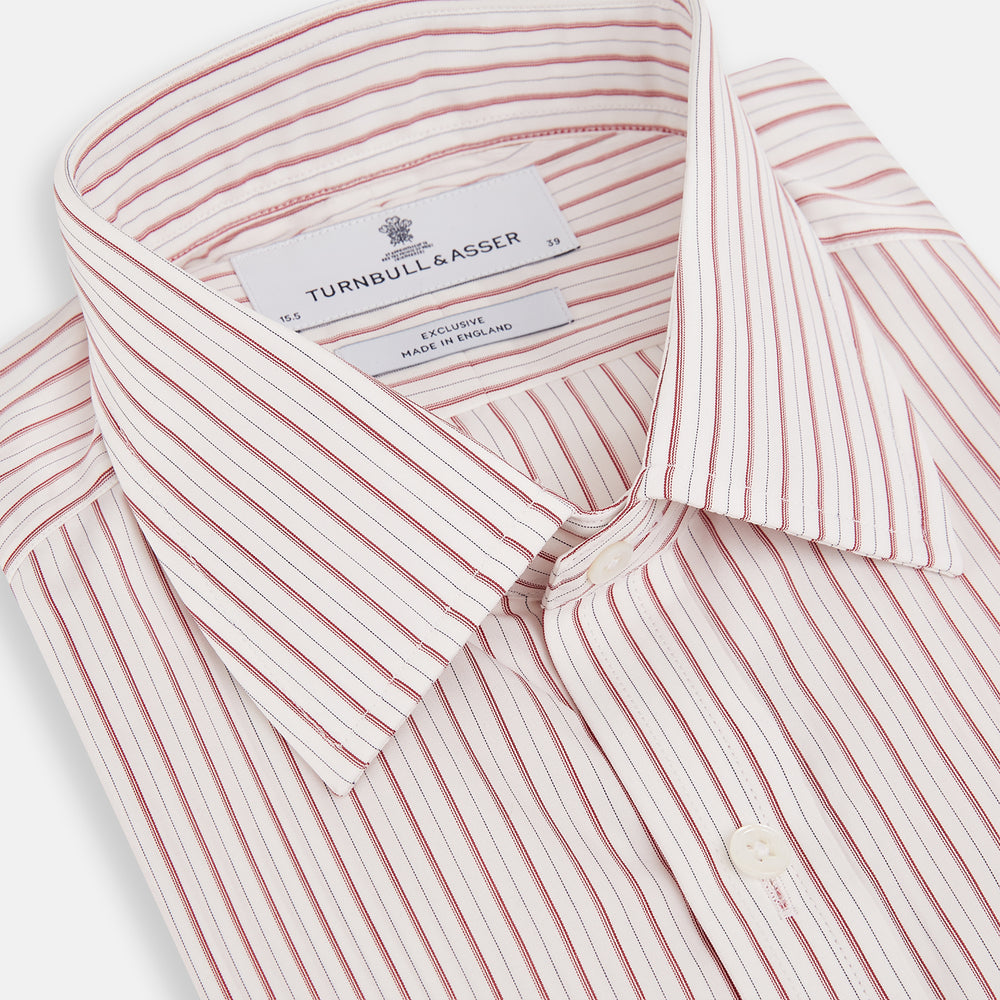 Red Multi Ticking Stripe Mayfair Shirt
