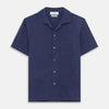 View 3 of product Navy Silk Holiday Fit Phillips Shirt
