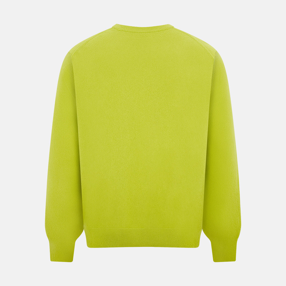 Lemon Green Cashmere Round Neck Jumper