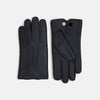 View 1 of product Navy/Grey Fur-Lined Hairsheep Leather Touchscreen Gloves