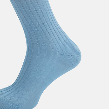 Pale Blue Long Socks Image 3