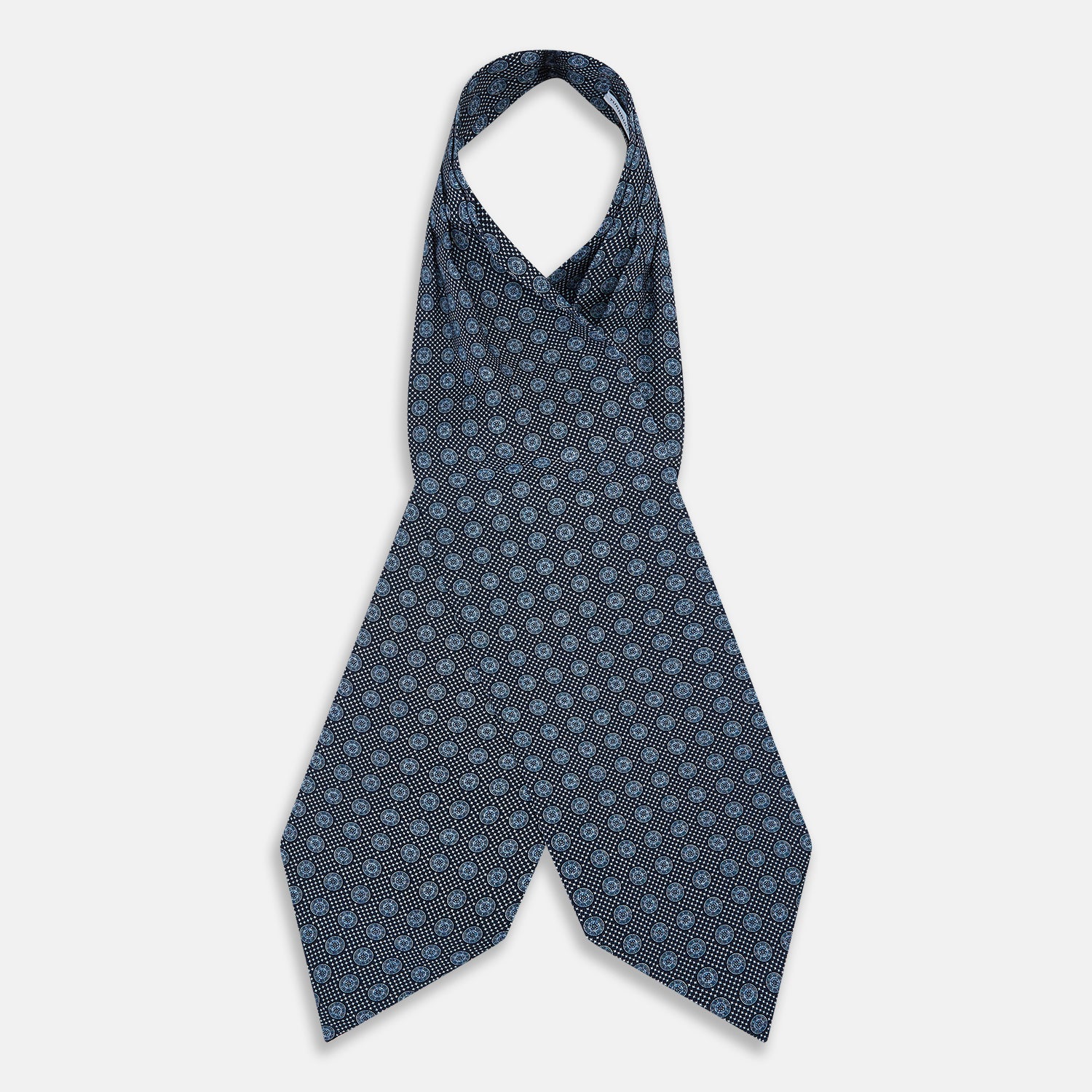 View 2 of product Navy Medallion Silk Cravat