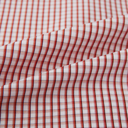 Red Micro Shadow Check Mayfair Shirt Image 3