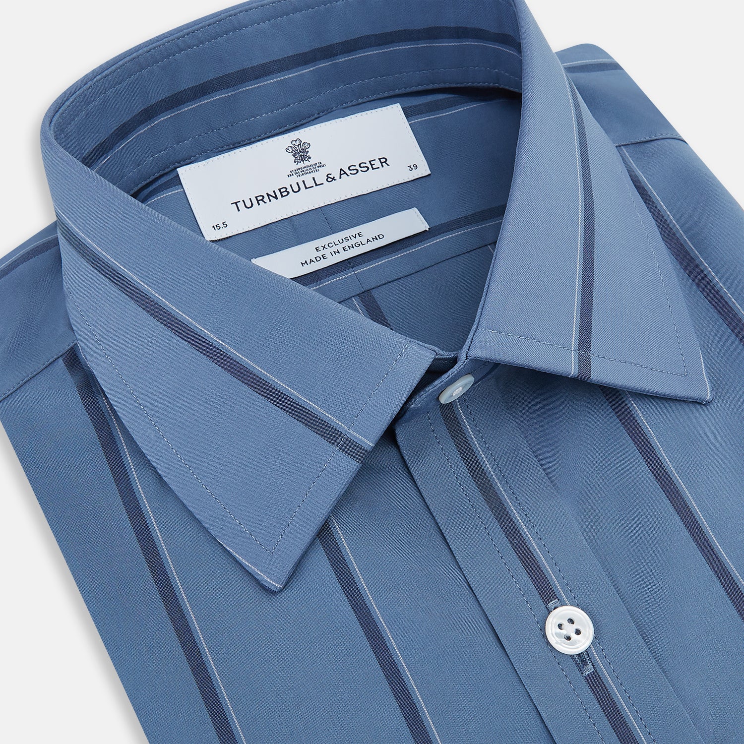 View 2 of product Steel Grey and Navy Track Stripe Mayfair Shirt