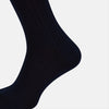 View 4 of product Navy Thick Knit Mid-Length Socks